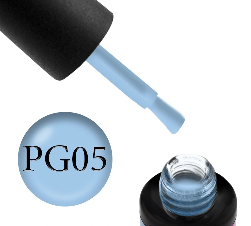 Гель-лак Naomi Gel Polish Plastic Geometry PG5 блакитний, емалевий, з ефектом пластику 6 мл