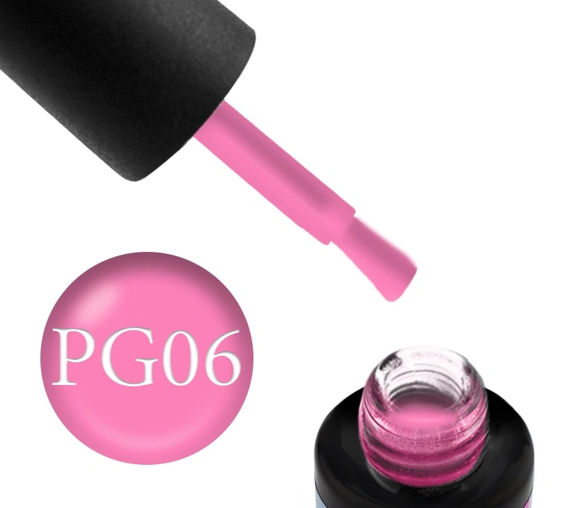 Гель-лак Naomi Gel Polish Plastic Geometry PG6 яскраво-рожевий, емалевий, флуоресцентний, з ефектом пластику 6 мл