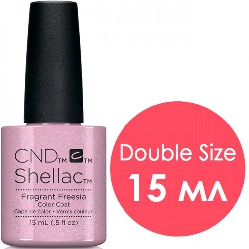 Гель-лак CND Shellac Fragrant Freesia бежево-рожевий із шиммером 15 мл
