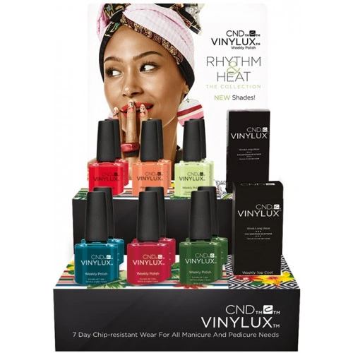 Колекція лаків Rhythm&Heat CND VINYLUX Rhythm&Heat Collection 6 лаків+1 закріплювач