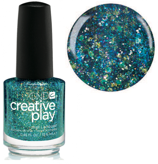 Лак CND Creative Play Creative Play 502 Express Ur Em-Oceans багатокольоровий з блискітками із синьою основою 13,6 мл