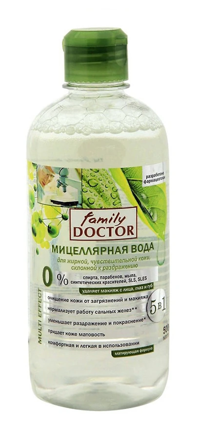 FAMILY DOCTOR Micellar Water For Oily, Sensitive Skin Prone для Irritation500 мл