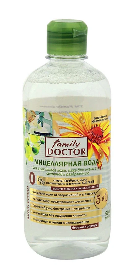 FAMILY DOCTOR Micellar Water For All Skin Types Prone для irritation 500 мл