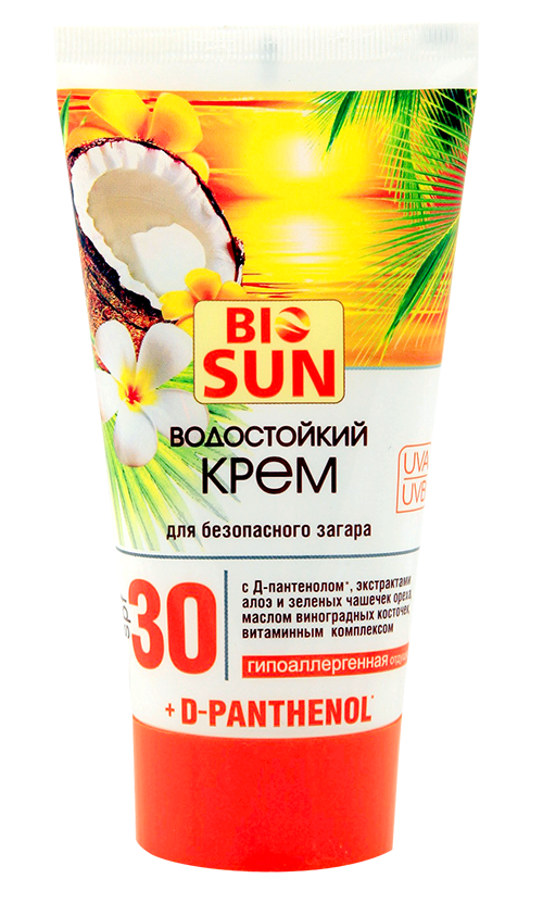 Водостійкий крем для безпечної засмаги SPF-30 BIO-SUN Waterproof Cream For Safe Sunburn SPF-30 150 мл