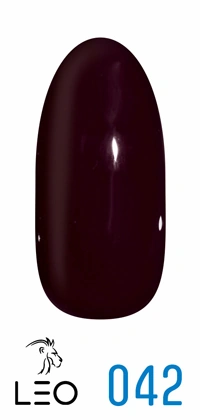 Гель-лак Leo Gel-Polish Classic 042 бордовий, емаль 9 мл