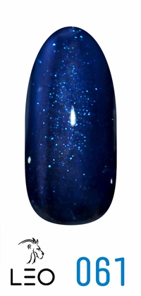 Гель-лак Leo Gel-Polish Classic 061 темно-синій з мікроблиском 9 мл