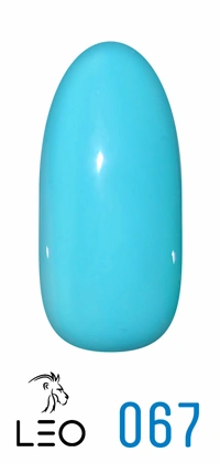 Гель-лак Leo Gel-Polish Classic 067 яскравий блакитний, емаль 9 мл