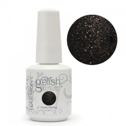 Гель-лак Harmony Gelish The Naughty List чорний із сріблястими блискітками 15 мл
