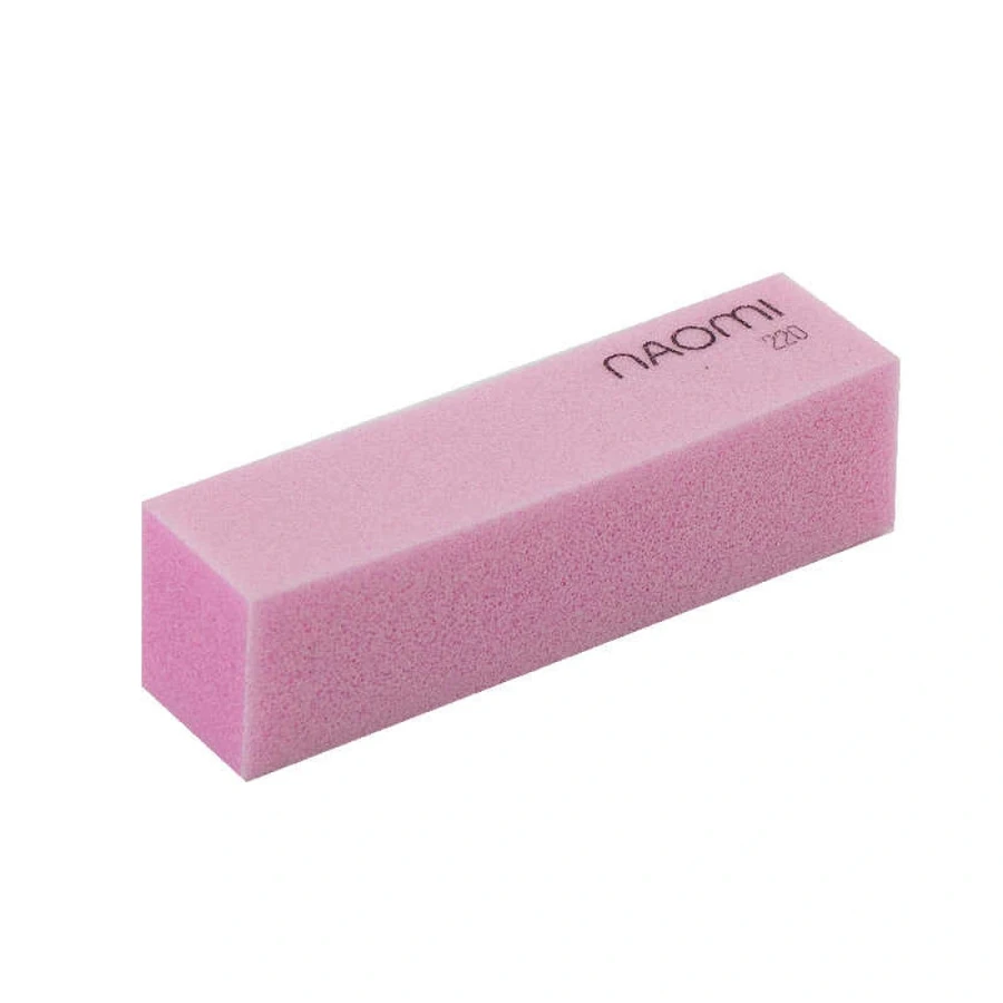Баф-брусок Naomi Nail Buffer Block Pink 220/220 грит рожевий