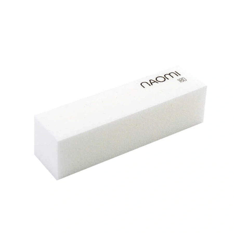 Баф-брусок Naomi Nail Buffer Block White 180/180 грит білий