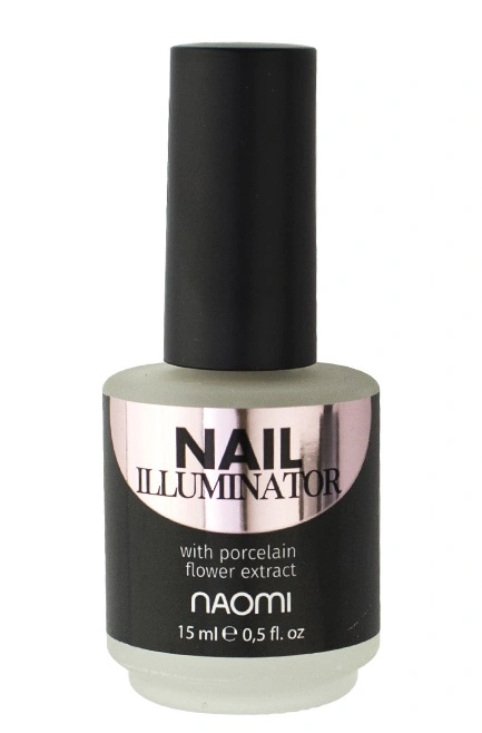 Доглядає покриття для натуральних нігтів Naomi Nail Illuminator №01 білий мікрошиммер 15 мл