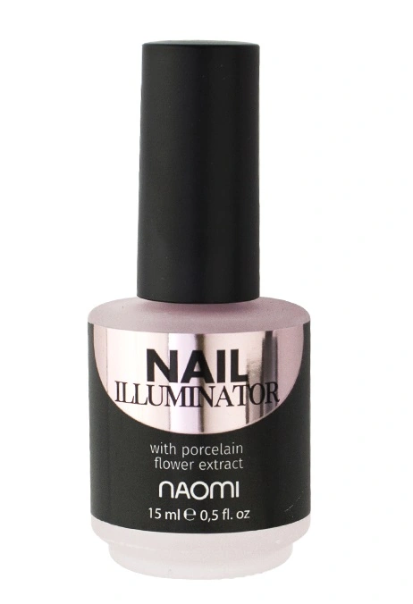 Доглядає покриття для натуральних нігтів Naomi Nail Illuminator №02 світло-рожевий мікрошиммер 15 мл