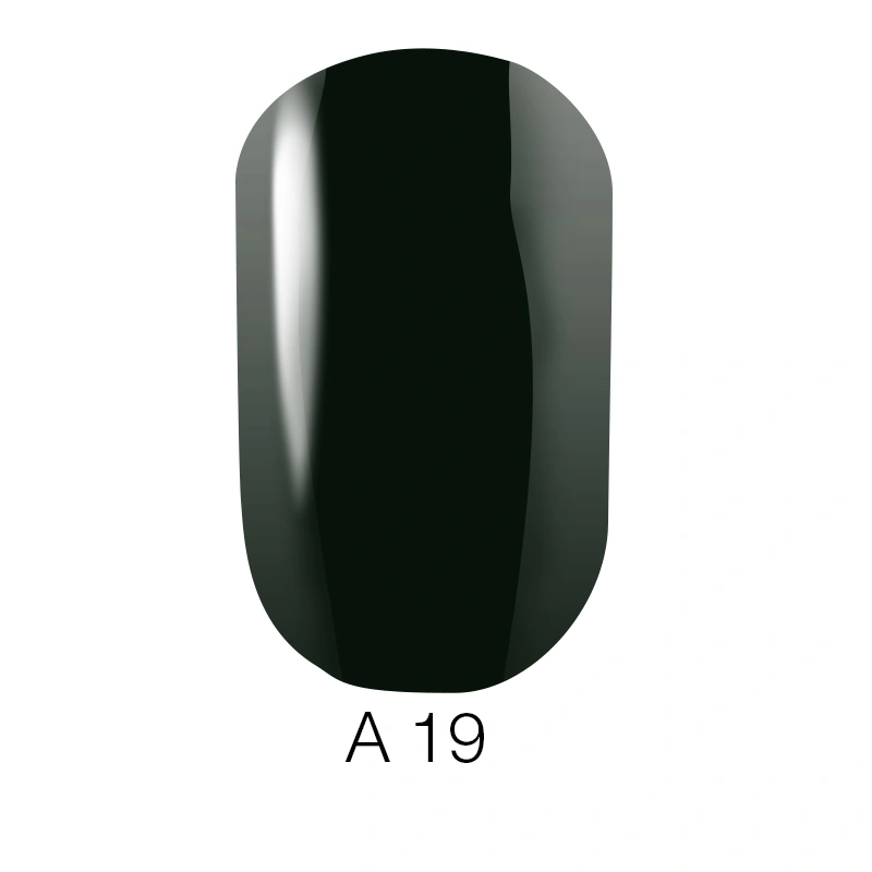 Гель-лак Naomi Gel Polish Aquaurelle A19 6мол чорний, емаль