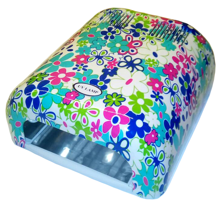 УФ Лампа 36 Вт авторський принт YRE UV Lamp 36W Flowers Print квіти різнокольорові