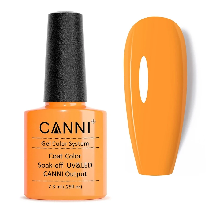 Гель-лак Canni Gel Polish №250 Luminous Orange люмінісцентний оранжевий 7,3 мл