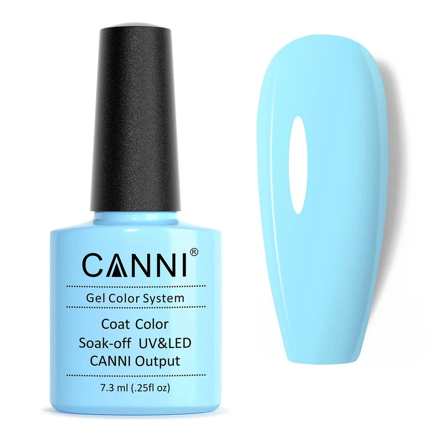 Гель-лак Canni Gel Polish №254 Water Blue небесний світло-блакитний, емаль 7,3 мл