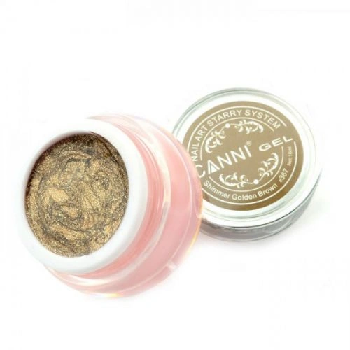 Гель Зоряний пил Canni Starry Gel №367 темне золото 10 мл