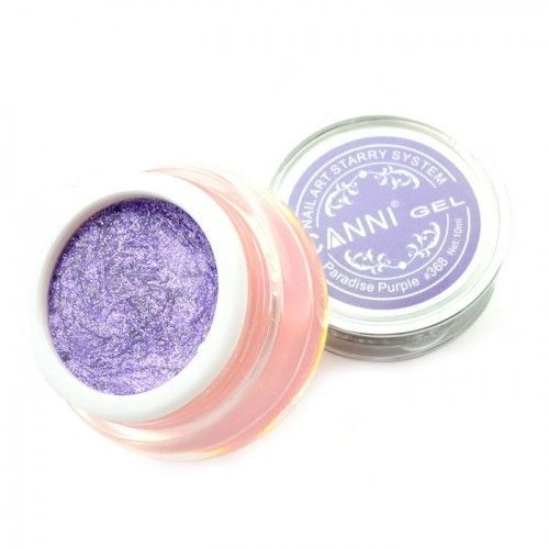 Гель Зоряний пил Canni Starry Gel №368 фіолетовий 10 мл