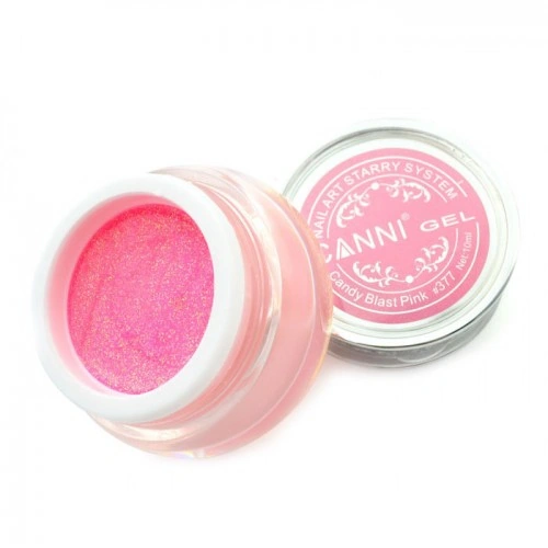 Гель Зоряний пил Canni Starry Gel №377 рожевий 10 мл