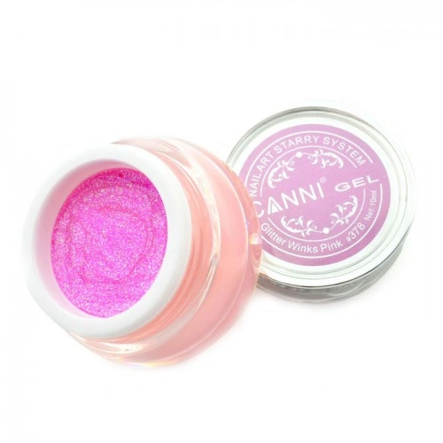 Гель Зоряний пил Canni Starry Gel №378 рожево-бузковий 10 мл
