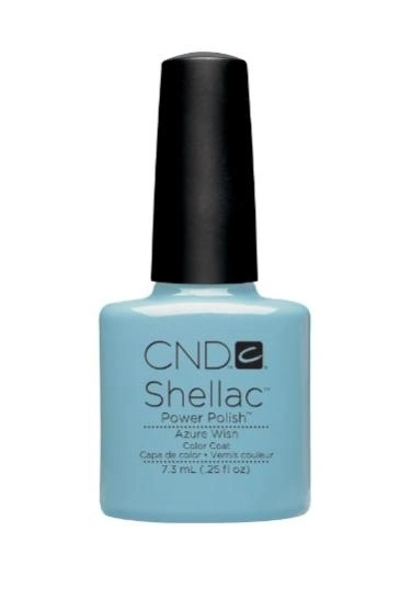 Гель-лак CND Shellac Azure Wish ніжно-блакитний, мікроблиск 7,3 мл