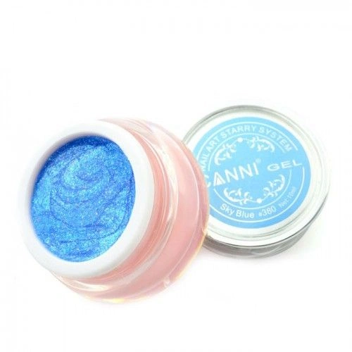 Гель Зоряний пил Canni Starry Gel №380 небесний блакитний 10 мл
