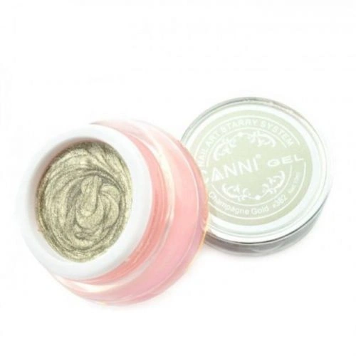 Гель Зоряний пил Canni Starry Gel №382 світле золото 10 мл