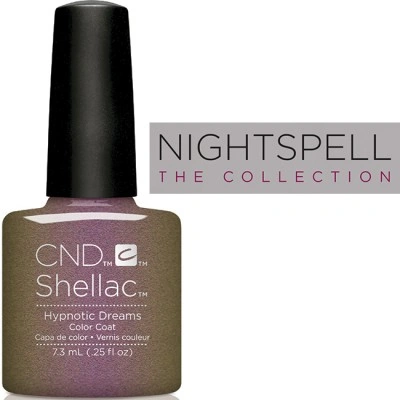 Гель-лак CND Shellac Hypnotic Dreams бежево-рожевий із золотим мікроблиском 7,3 мл