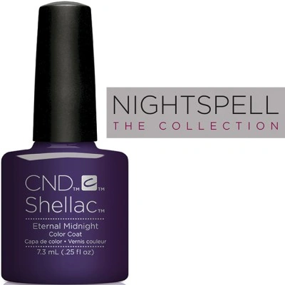 Гель-лак CND Shellac Eternal Midnight фіолетово-синій з відливом 7,3 мл