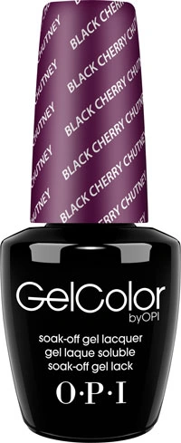 Гель-лак OPI Black Cherry Chutney темно-баклажановий з мікроблиском 15 мл