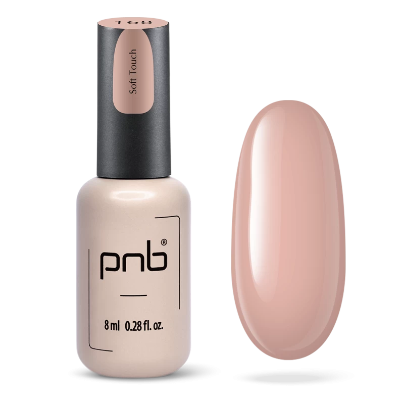 Гель-лак PNB №168 Soft Touch бежево-кремовий, емаль 8 мл