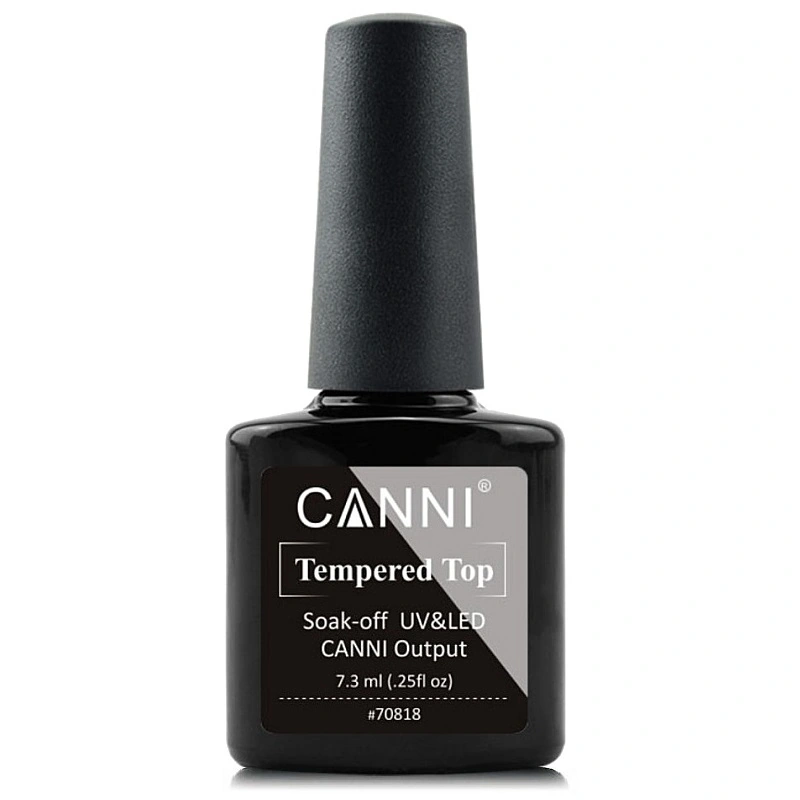 Посилене глянцеве фінішне покриття Canni No Wipe Tempered Top Coat без липкого шару 7,3 мл