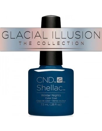 Гель-лак CND Shellac Winter Nights синій, емаль 7,3 мл