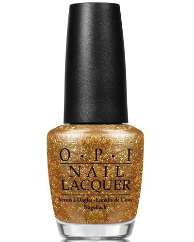 Лак OPI GoldenEye щільні золоті блискітки 15 мл