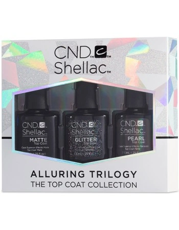 Набір закріплювачів для гель-лаку CND Shellac Top Coat Collection 3*7,3 мл 3 шт.