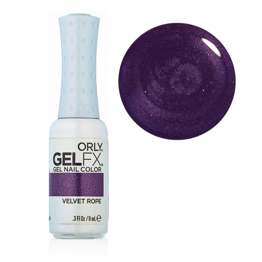 Гель-лак ORLY Gel FX Velvet Rope фіолетовий з легким синій відтінком, з мікроблиском 9 мл