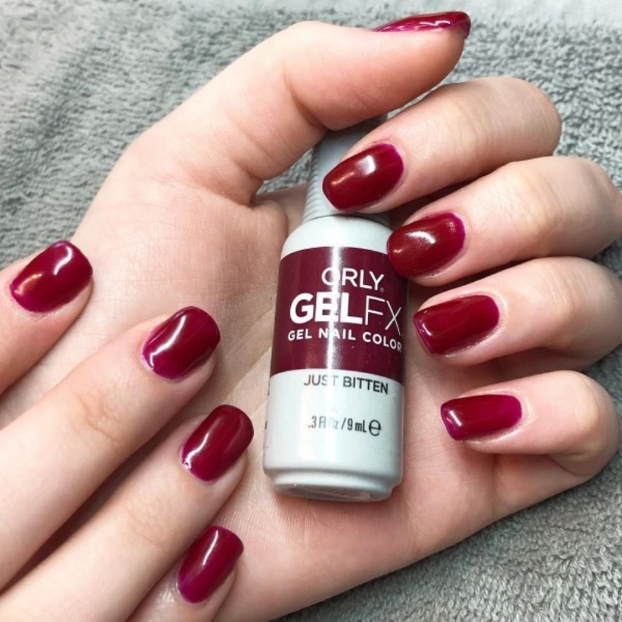 Гель-лак ORLY Gel FX Just Bitten червоний з бордовим відтінком, емаль 9 мл