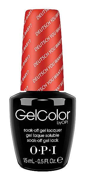 Гель-лак OPI Deutsch You Want Me Baby темно-жовтогарячий, цегляний, перламутр 15 мл
