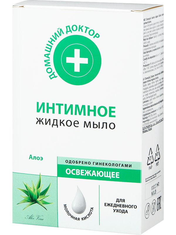 Інтимне рідке мило Домашний Доктор (The Doctor) Intimate Hygiene Refreshing Aloe 200 мл