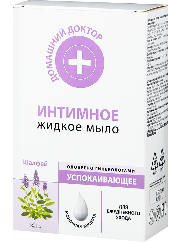 Інтимне рідке мило Домашний Доктор (The Doctor) Intimate Liquid Soothing Soap Sage 200 мл