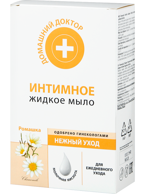 Інтимне рідке мило Домашний Доктор (The Doctor) Intimate Soap Delicate Care Chamomile 200 мл