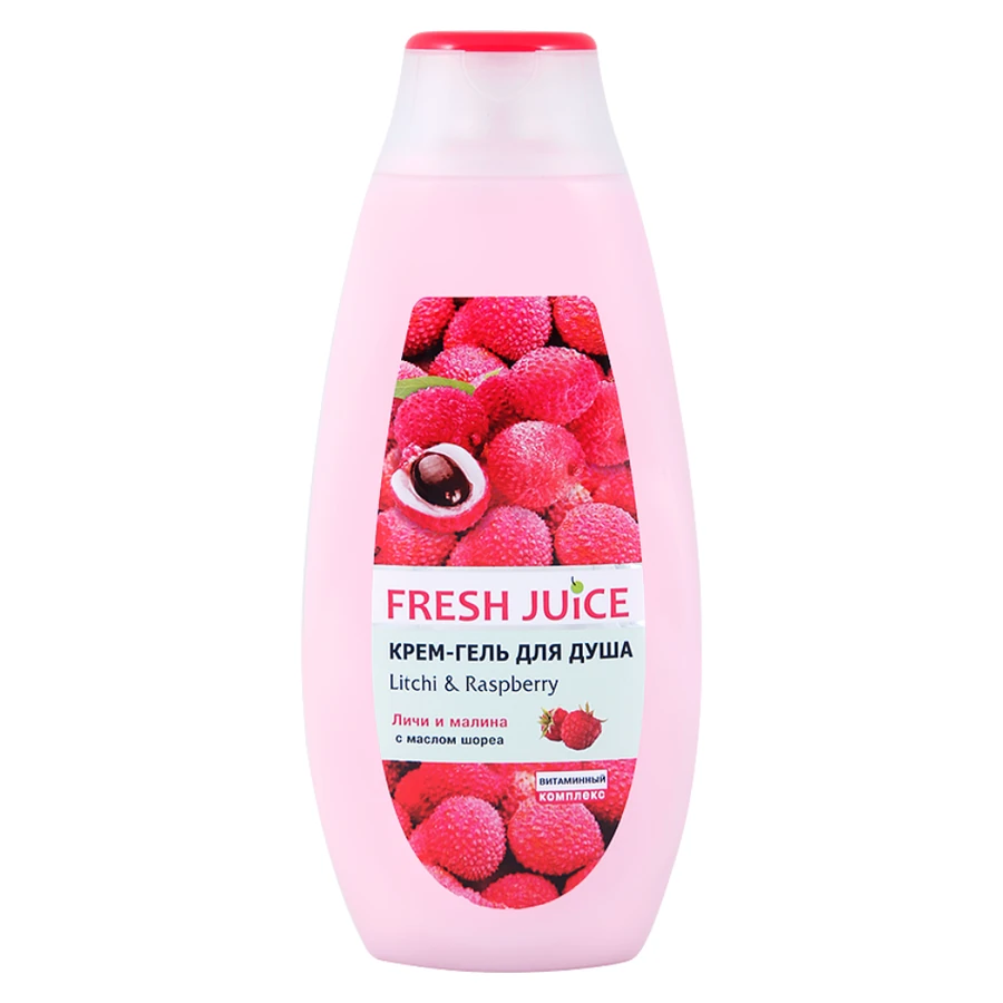 Крем-гель для душу личі та малина Fresh Juice Shower cream-Gel Litchi & Raspberry 400 мл