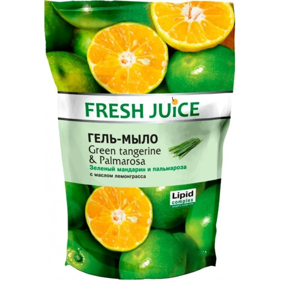 Гель-мило для тіла зелений мандарин та пальмароза Fresh Juice Gel-Soap Green Tangerine & Palmarosa 460 мл