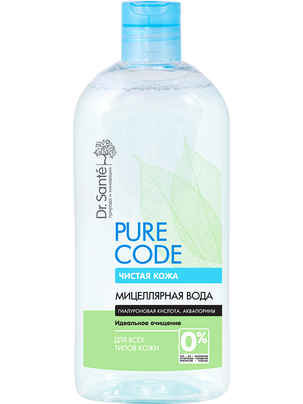 Міцелярна вода для всіх типів шкіри Dr.Sante Pure Code Micellar Water For All Skin Types 500 мл