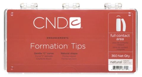 Типси з повною контактною зоною CND Natural Formation Tips асорті, вигин C 360 шт