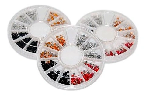 Стрази в карусельці YRE Gold, Silver, Black і Red Rhinestone Carousel NEW №1 4 кольори: золото, срібло, чорний, червоний