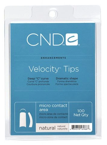Типси з мікроконтактною зоною асорті 100 шт CND Natural Velocity Tips 100 шт