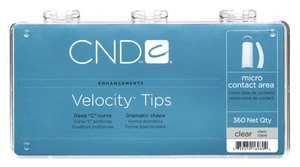 Типси з мікроконтактною зоною асорті 360 шт CND Clear Velocity Tips 360 шт