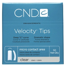Типси з мікроконтактною зоною №1, 50 шт CND Clear Velocity Tips №1