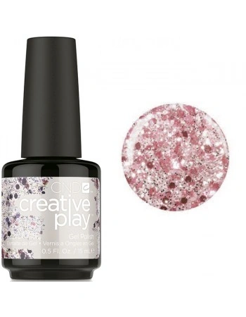 Гель-лак CND Creative Play 497 Look No Hands рожевий, з блискітками 15 мл